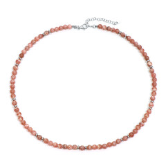 Collana in argento con Rodocrosite