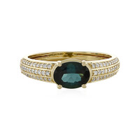 Anello in oro con Indicolite Brasiliana (de Melo)
