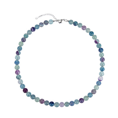 Collana in argento con Fluorite