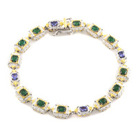 Bracciale in argento con Smeraldo Zambia (Gems en Vogue)