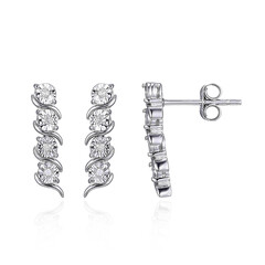 Orecchini in argento con Diamante I3 (I)