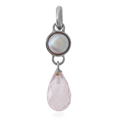 Ciondolo in argento con Quarzo Rosa
