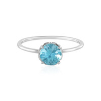 Anello in platino con Apatite Paraiba