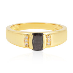 Anello in argento con Zaffiro Color Antracite