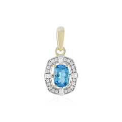 Ciondolo in oro con Topazio Blu Svizzero (Adela Gold)
