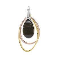 Ciondolo in argento con Legno Fossile