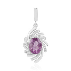 Ciondolo in argento con Fluorite Viola