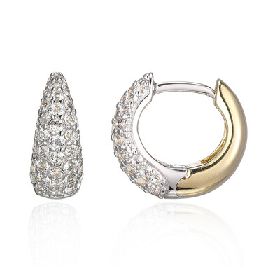 Orecchini in argento con Topazio Bianco