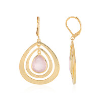 Orecchini in ottone con Quarzo Rosa (Juwelo Style)