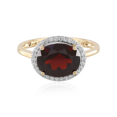 Anello in oro con Granato Mozambico