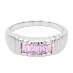 Anello in argento con Zaffiro Ceylon Rosa