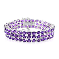 Bracciale in argento con Ametista Zambiana