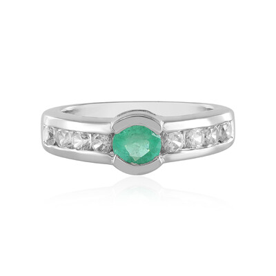 Anello in argento con Smeraldo Russo