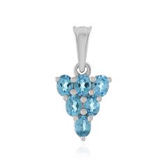 Ciondolo in argento con Topazio Blu Svizzero