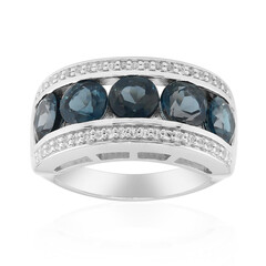 Anello in argento con Topazio Blu Londra
