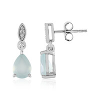 Orecchini in argento con Calcedonio Acqua