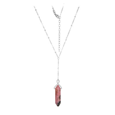 Collana in argento con Rodonite