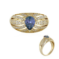 Anello in oro con Tanzanite (non riscaldata) (de Melo)