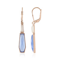 Orecchini in argento con Calcedonio Blu (KM by Juwelo)