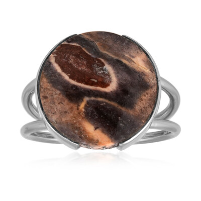 Anello in argento con Diaspro Batik (Bali Barong)