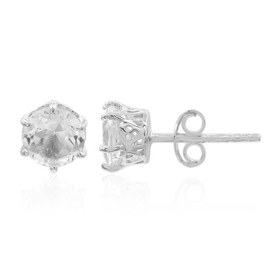 Orecchini in argento con Topazio Bianco