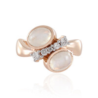 Anello in argento con Pietra di Luna Blu (KM by Juwelo)