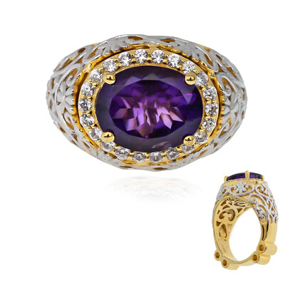 Anello in argento con Ametista Zambiana (Dallas Prince Designs)