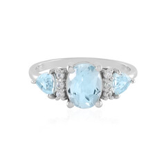 Anello in argento con Topazio Blu Cielo