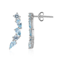 Orecchini in argento con Topazio Blu Cielo