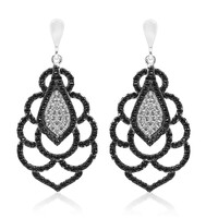 Orecchini in argento con Spinello Nero