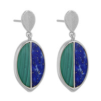 Orecchini in argento con Malachite