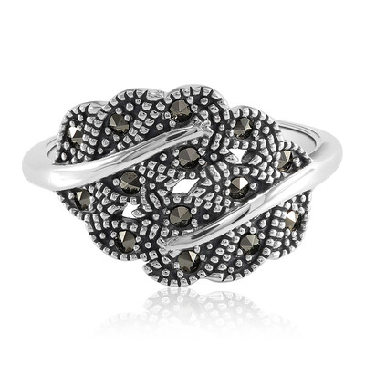 Anello in argento con Marcassite
