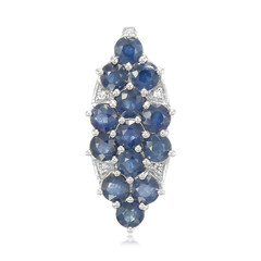 Ciondolo in argento con Zaffiro Blu