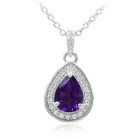 Collana in argento con Ametista Zambiana