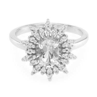 Anello in argento con Petalite