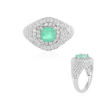 Anello in argento con Smeraldo Colombiano