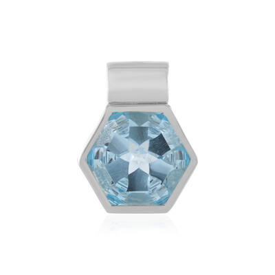 Ciondolo in argento con Topazio Blu Cielo (MONOSONO COLLECTION)
