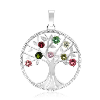 Ciondolo in argento con Tormalina Verde Brasiliana