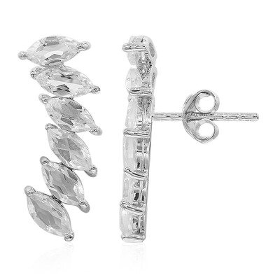 Orecchini in argento con Topazio Bianco