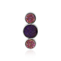 Ciondolo in argento con Agata Glitter Lavanda