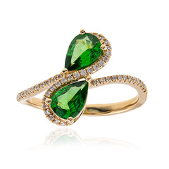 Anello in oro con Tsavorite AAA del Kenia (CIRARI)