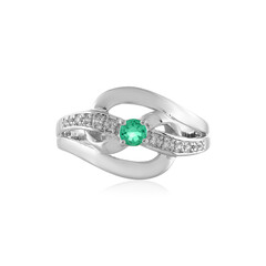 Anello in argento con Smeraldo Colombiano