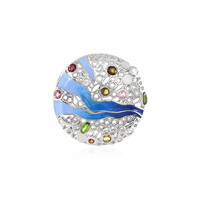 Ciondolo in argento con Diopside Russo (SAELOCANA)