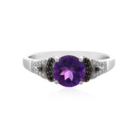 Anello in argento con Ametista Zambiana