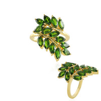 Anello in argento con Diopside Russo