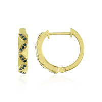 Orecchini in argento con Diamante Blu I4