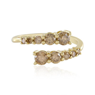 Anello in oro con Diamante Champagne I2 (de Melo)