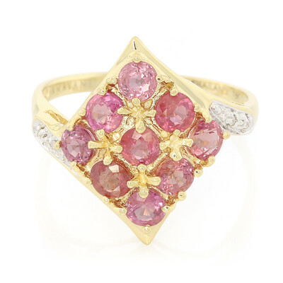 Anello in oro con Zaffiro Padparadscha (non riscaldato) (AMAYANI)