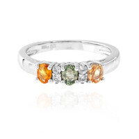 Anello in argento con Zaffiro Fancy