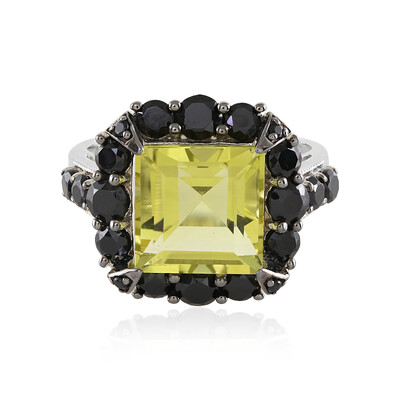 Anello in argento con Quarzo Ouro Verde